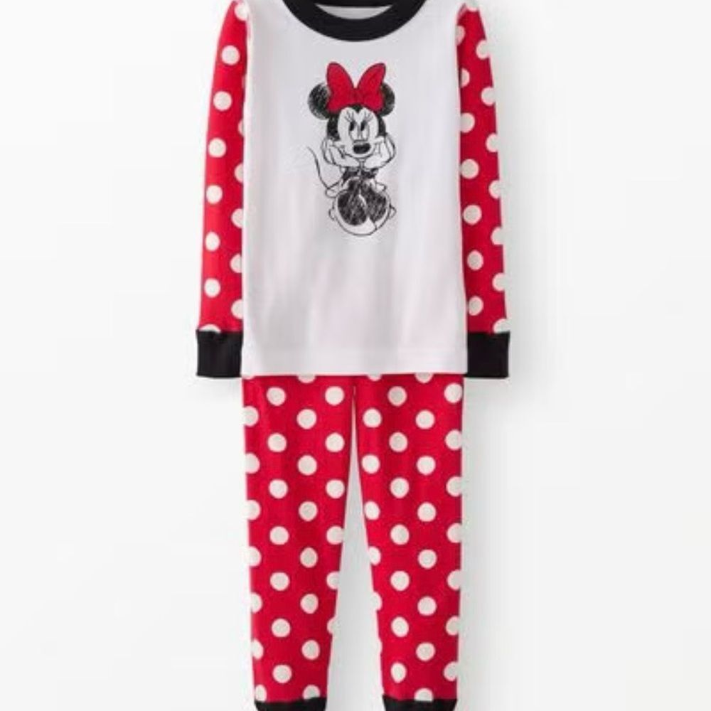 Hanna Andersson Disney Minnie Mouse Pajama Set Sz 120cm